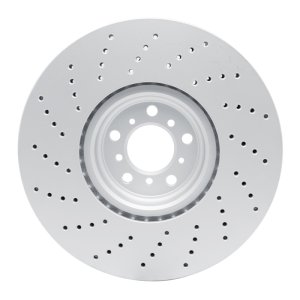 BMW X5 Brake Rotor (1) - Right Front - R1 Concepts - Drilled Carbon Alloy GeoMET - `15-`19